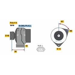 Kintamosios srovės generatorius BOSCH 0 986 081 290