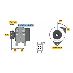 Kintamosios srovės generatorius BOSCH 0 986 081 430
