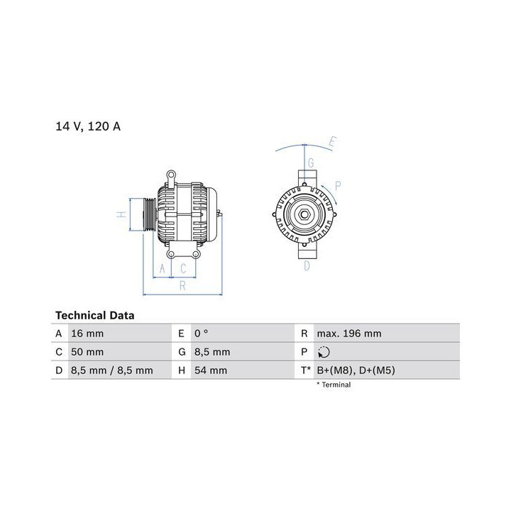 Kintamosios srovės generatorius BOSCH 0 986 083 180