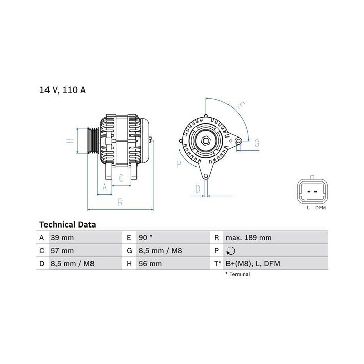 Kintamosios srovės generatorius BOSCH 0 986 083 440