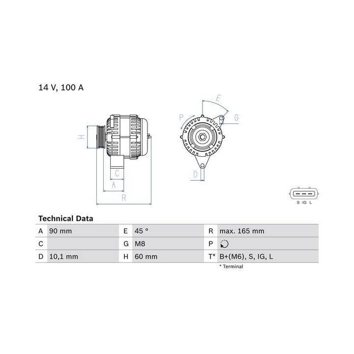 Kintamosios srovės generatorius BOSCH 0 986 084 390