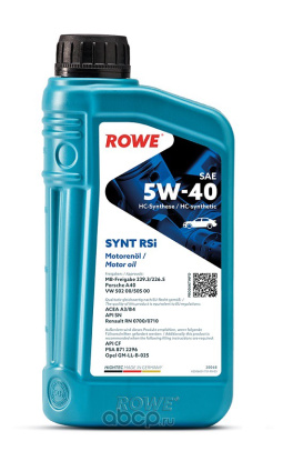 rekomenduojame--variklio-alyva-rowe-hightec-synt-rsi-sae-5w40-1l